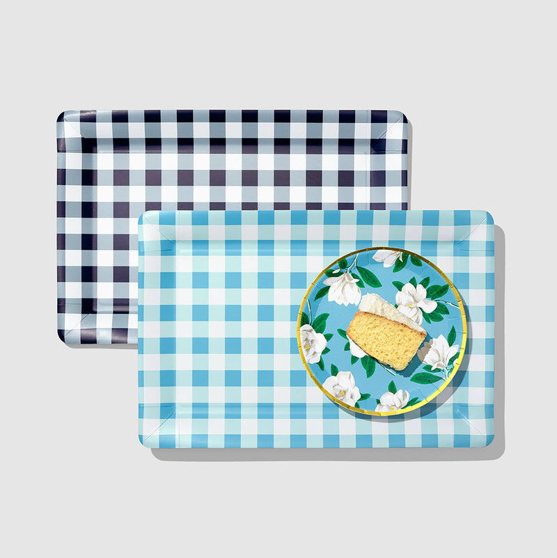 Draper James x Coterie Gingham Serving Tray (2 per pack)