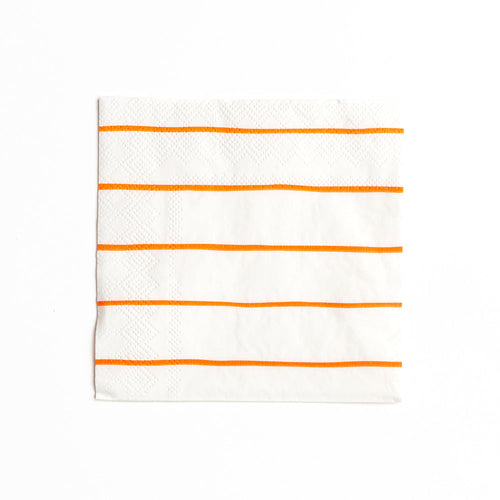 Clementine Frenchie Striped Petite Napkins, Pack of 16