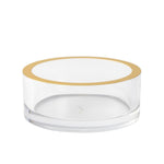 Acrylic Wine Bottle Coaster in Clear with Gold Rim - 1 Each 1