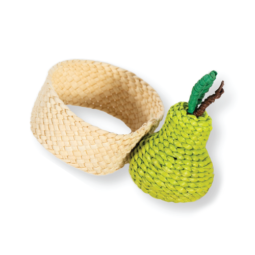 Raffia Napkin Ring - Pear