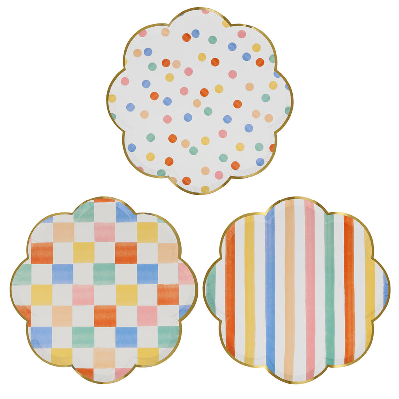 Colorful Pattern Dinner Plates