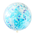 Jumbo Confetti Balloon & Tassel Tail - Blue Party