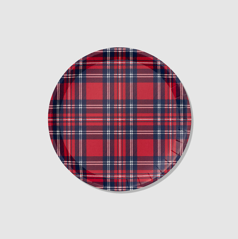 Draper James x Coterie Plaid Large Plates (10 per pack)