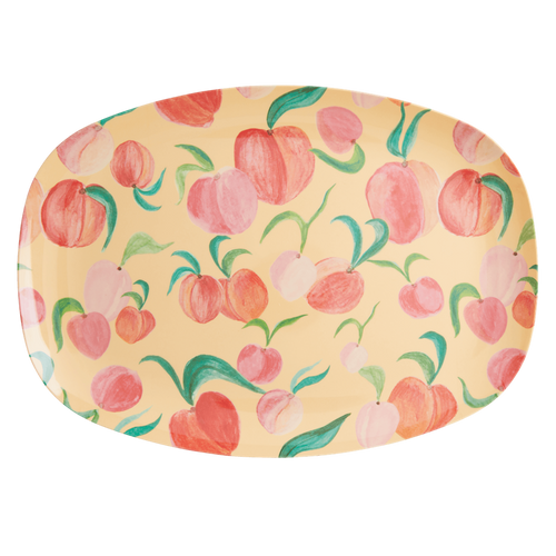Peach Print Rectangular Melamine Platter