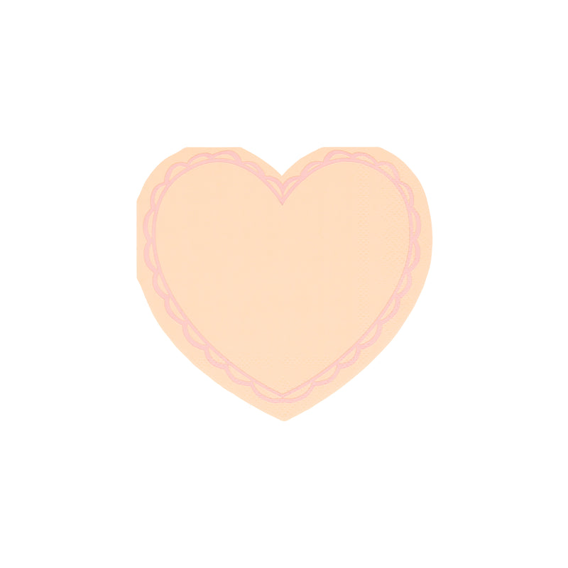 Pastel Heart Small Napkins, Pack of 16
