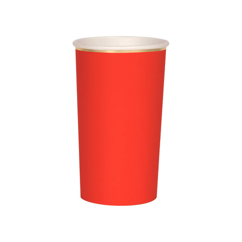 Red Highball Cups, Pack of 8