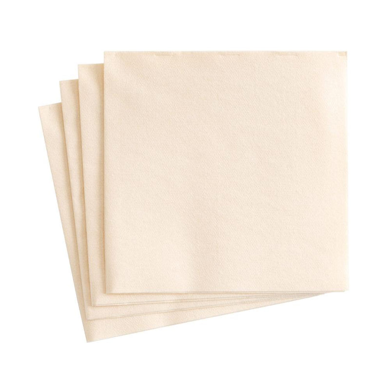 Paper Linen Solid Cocktail Napkins in Ivory - 15 Per Package 1