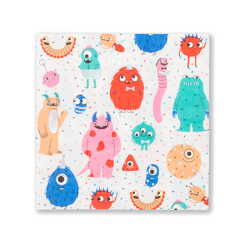 Little Monsters Large Napkins, Pack of 16
