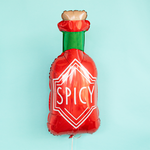 "Spicy" Bottle Mylar Balloons, Packaged