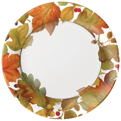 Caspari Autumn Leaves II Paper Dinner Plates - 8 Per Package 16260DP