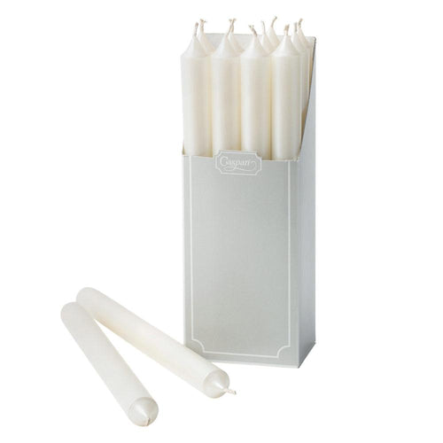 Straight Taper 10" Candles in White Pearlescent - 12 Candles Per Box