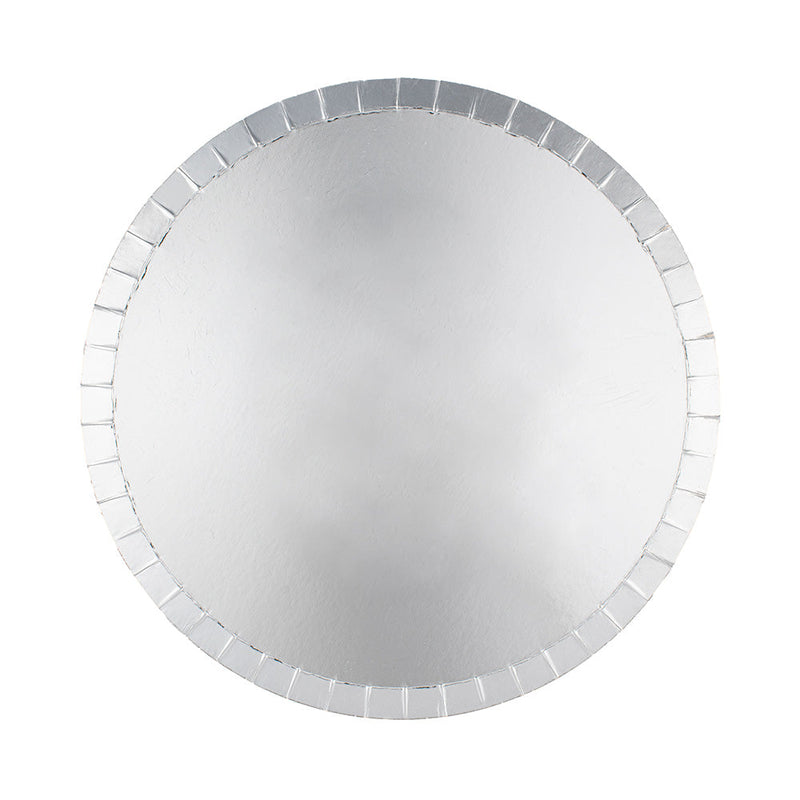 Shade Collection Dinner Plates, Silver, Pack of 8