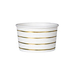 Gold Frenchie Striped Treat Cups, Pack of 8