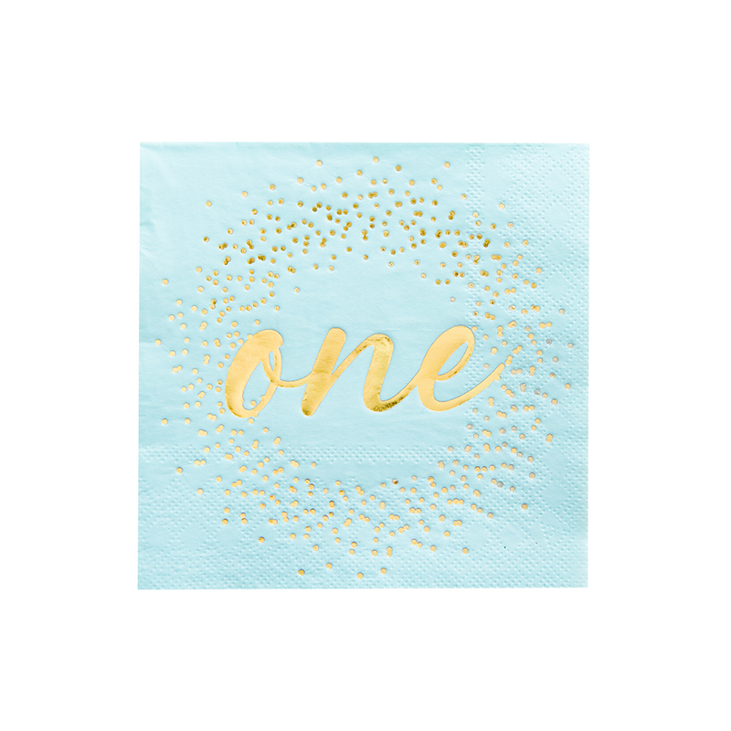 Blue Onederland Cocktail Napkins, Pack of 20