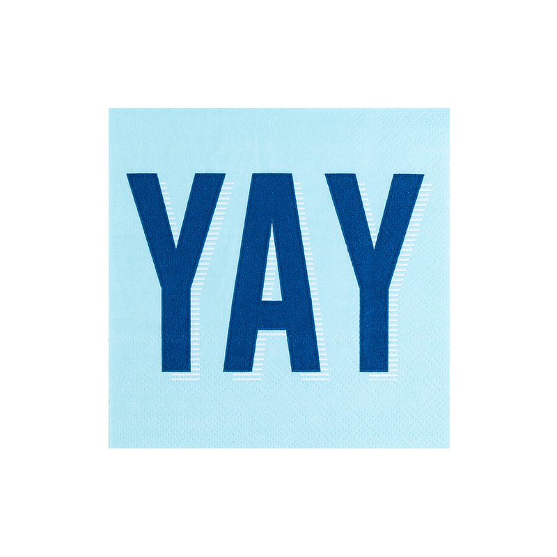  "Yay" Witty Cocktail Napkins, Pack of 20