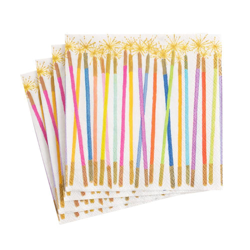 Party Candles Paper Cocktail Napkins - 20 Per Package 1