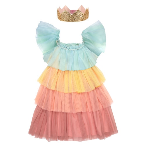 Rainbow Ruffle Princess Dress Up 3-4 Years