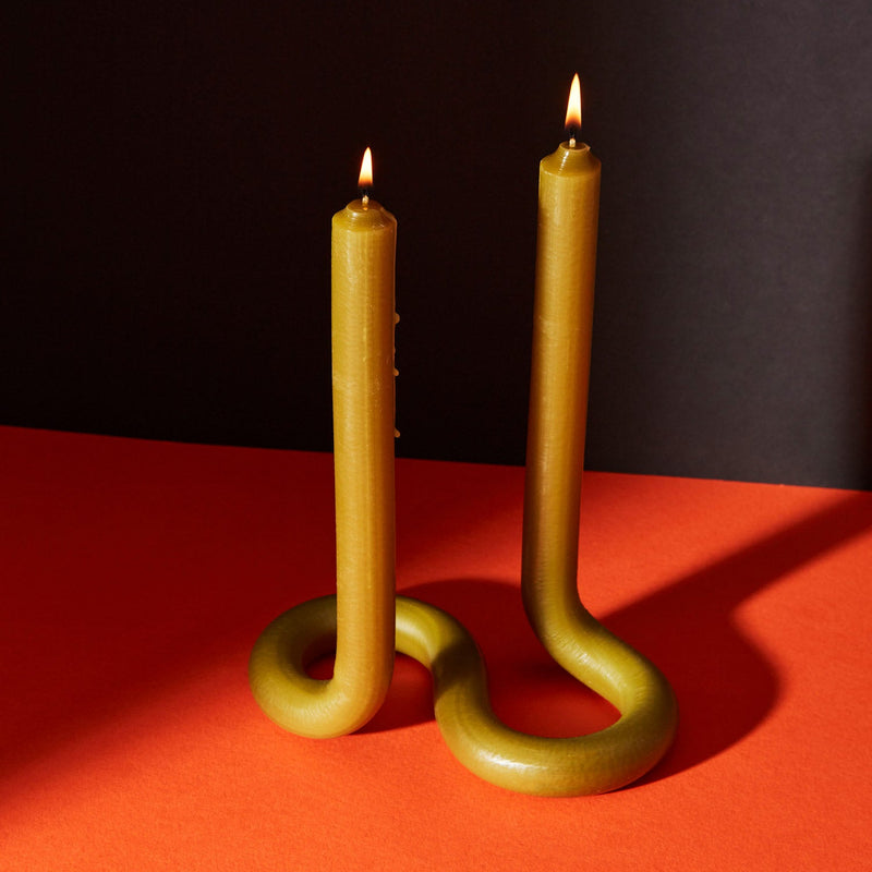 Twist Candle - Olive (Pack of 3)