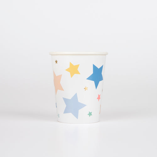 Happy Birthday Stars Cups, Pack of 8