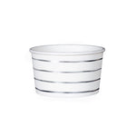 Silver Frenchie Striped Treat Cups, Pack of 8