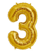 34" Gold Balloon, 0-9, #