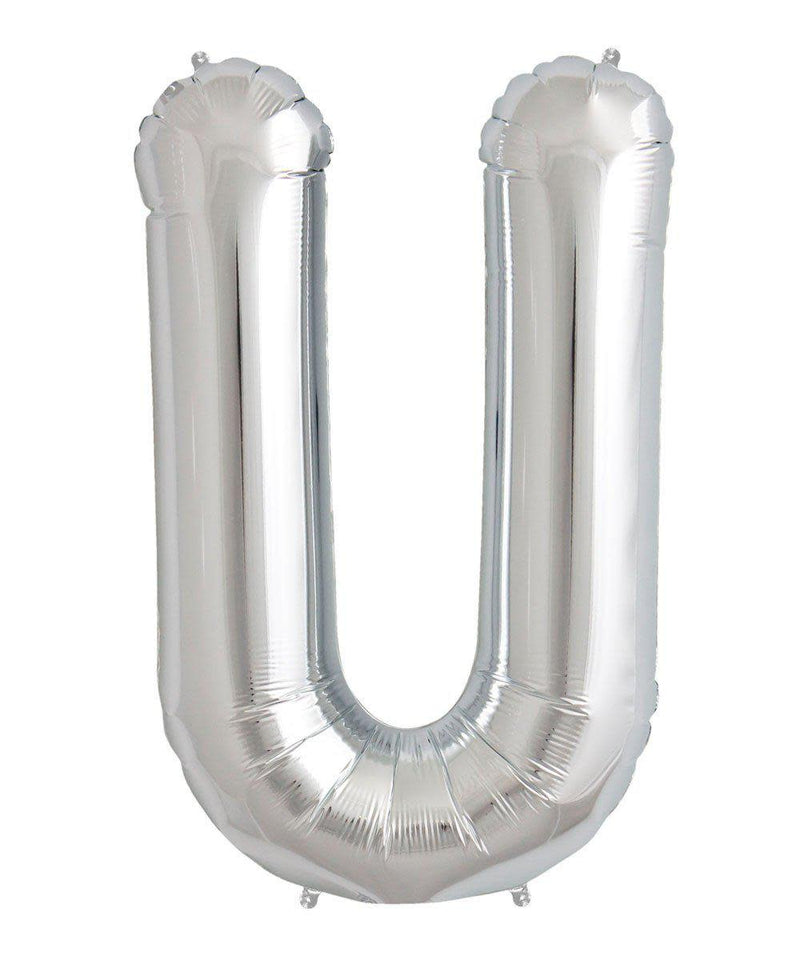 34" Silver Alphabet Balloons (A-Z, &)