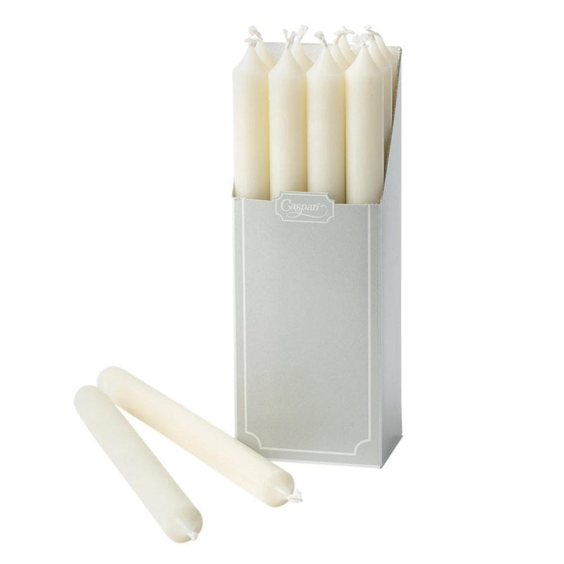 Straight Taper 10" Candles in Ivory - 12 Candles Per Box