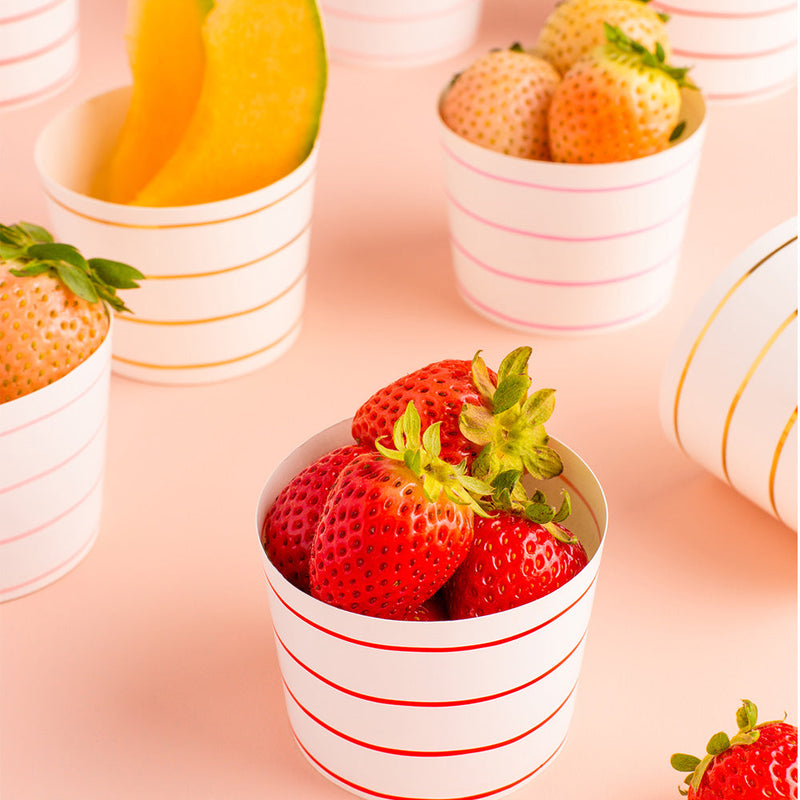 Warm Palette Frenchie Striped Baking Cups, Pack of 48