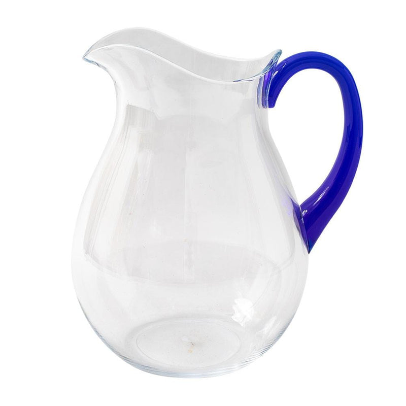 Acrylic Pitcher in Clear with Cobalt Handle - 1 Each 1