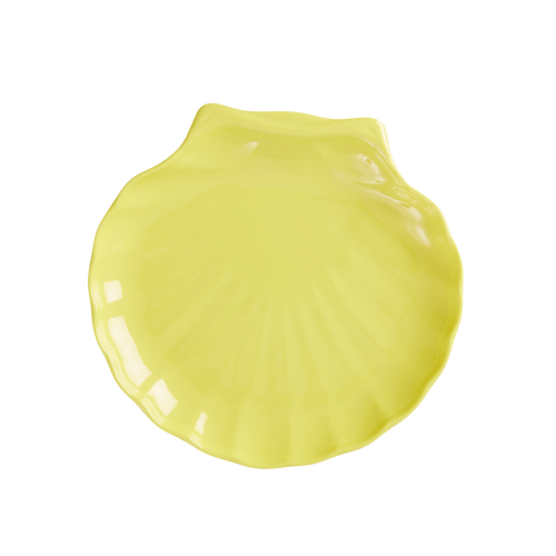 Melamine Serving Dish in Sea Shell Shape - Yellow - Medium