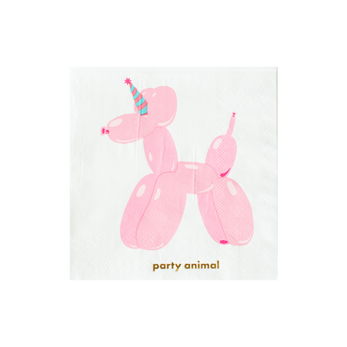 "Party Animal" Witty Cocktail Napkins, Pack of 20