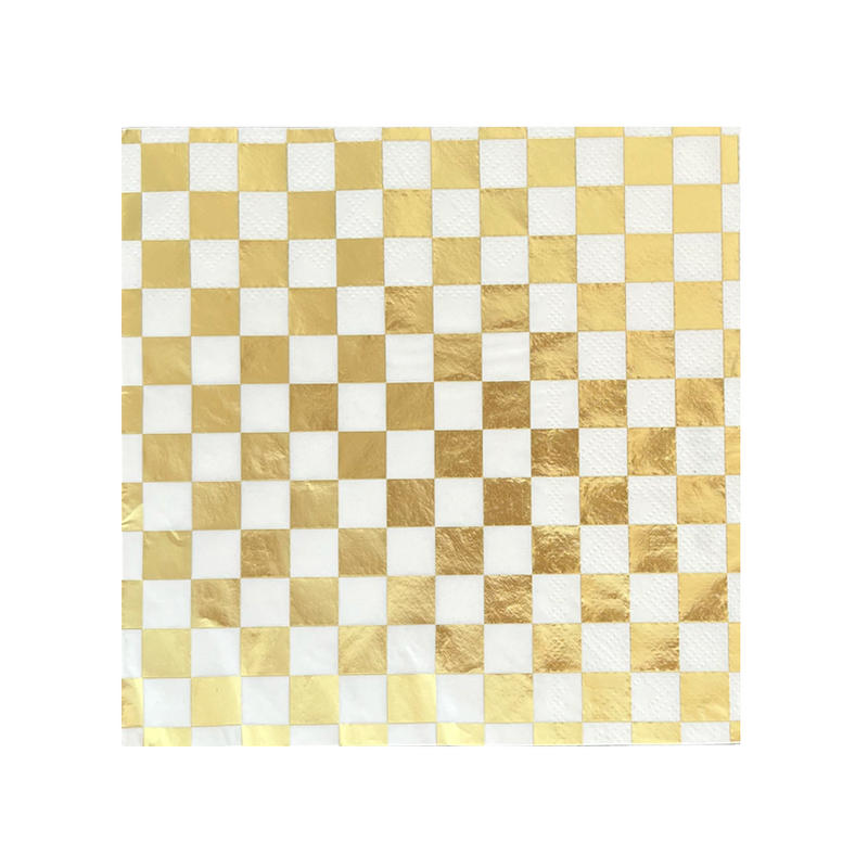 Check It! Gold Clash Large Napkins, Pack of 16