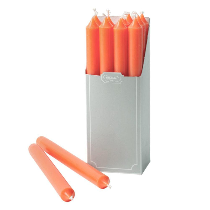 Straight Taper 10" Candles in Orange - 12 Candles Per Box