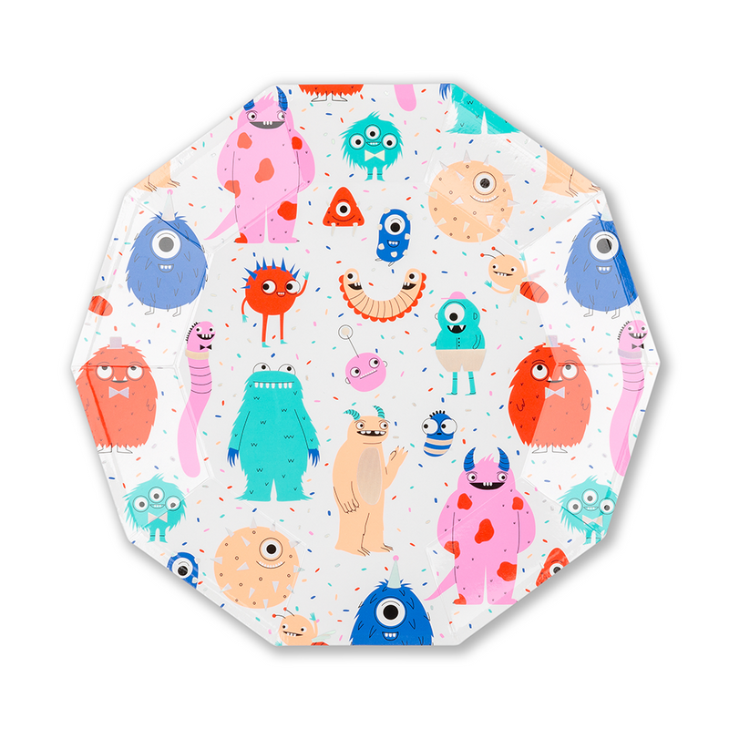Little Monsters Large Plates, Pack of 8