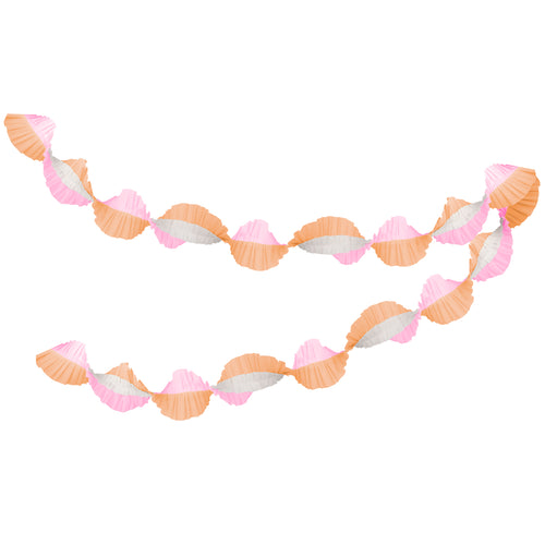 Peach & Pink Stitched Streamer
