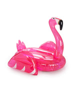 Clear Pink Glitter Flamingo