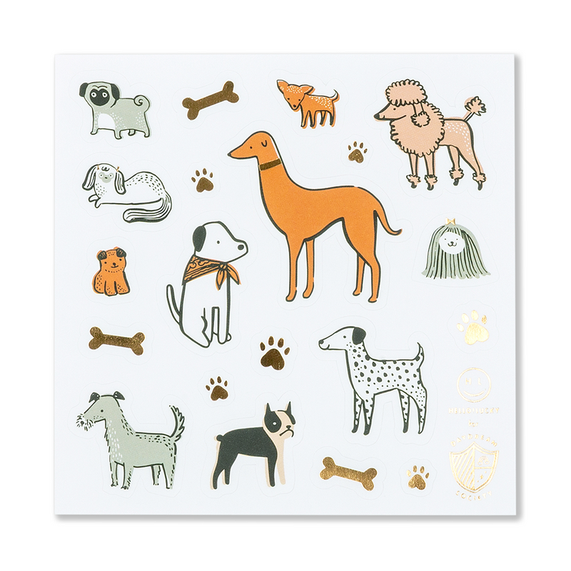Bow Wow Sticker Set, Pack of 4