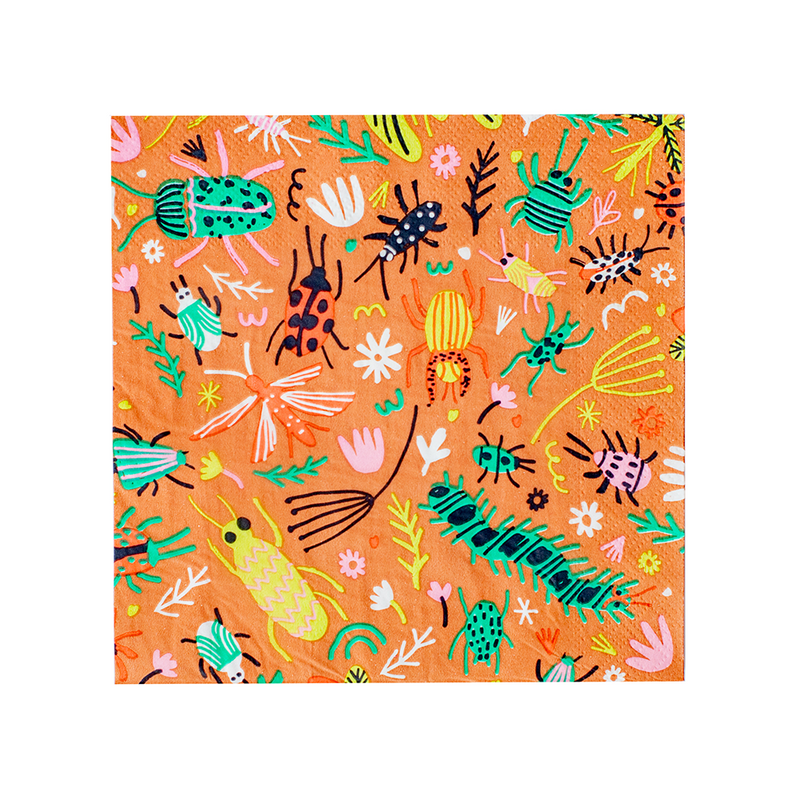 Backyard Bugs Bunches of Bugs Large Napkins, Pack of 16