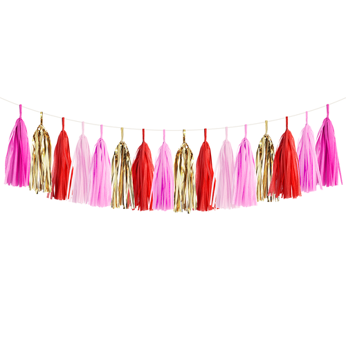 Tassel Garland Kit - Red, Pink & Gold (Valentine's)