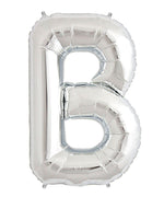 34" Silver Alphabet Balloons (A-Z, &)