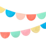 Rainbow Tissue Paper Scallop Garlands