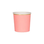 Neon Coral Tumbler Cups