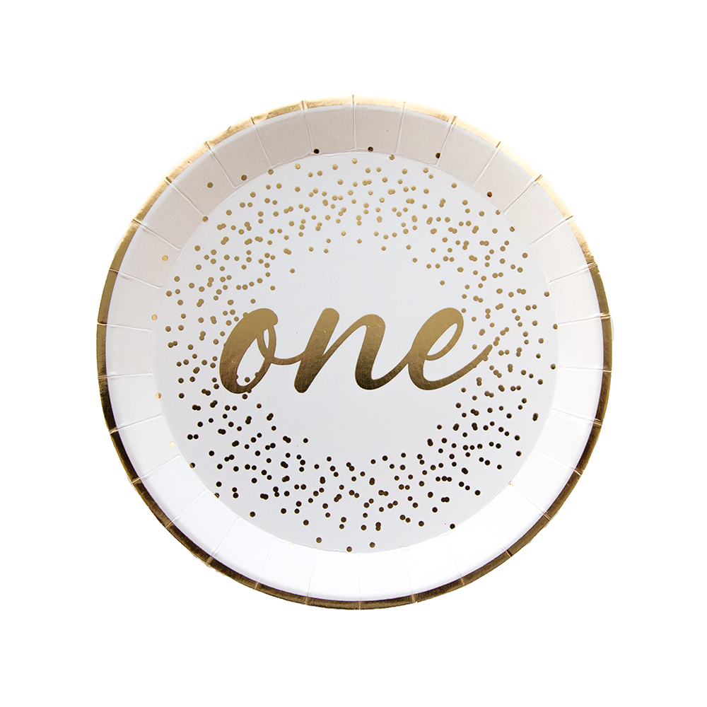 Pink Onederland Dessert Plates