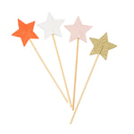 Glitter Star Wands, Pack of 8