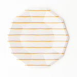 Clementine Frenchie Striped Large Plates, Pack of 8