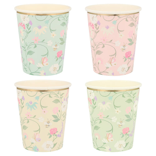Ladurée Paris Floral Cups, Pack of 8