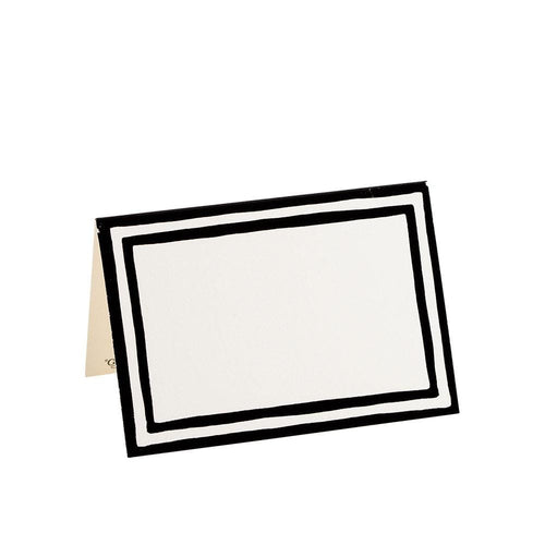 Border Stripe Place Cards in Black Foil - 8 Per Package 1