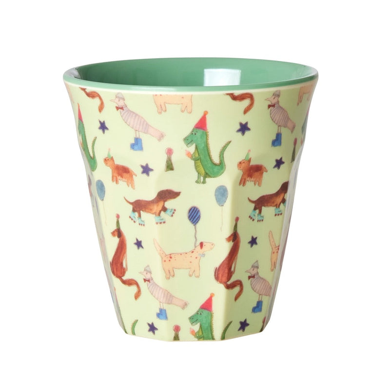 Green Party Animal Print Medium Melamine Cup