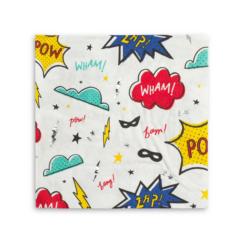 Superhero Large Napkins, Pack of 16