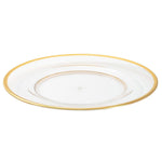 Acrylic Plate Charger in Clear with Gold Rim - 1 Each 3